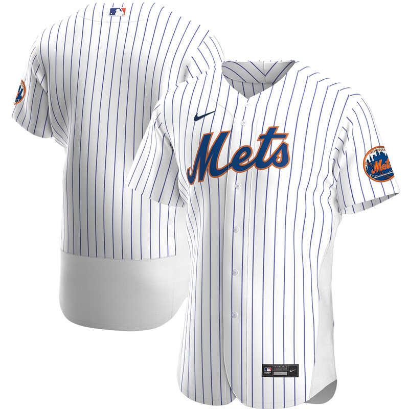 2020 MLB Men New York Mets Nike White Home 2020 Authentic Official Team Jersey 1->customized mlb jersey->Custom Jersey